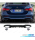 DIFFUSORE MERCEDES CLASSE A V177 SEDAN 18- A35 AMG NERO LUCIDO + TERMINALI DI SCARICO