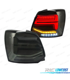 FANALI A LED PER VOLKSWAGEN VW POLO 6R 6C 09-17 DINAMICI FUMÉ