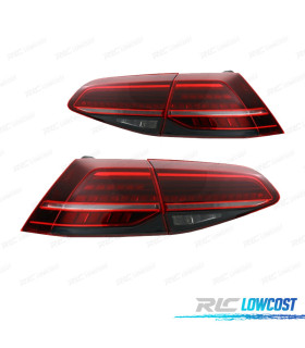 FANALI A LED VOLKSWAGEN VW GOLF 7 7.5 12-20 FRECCIE DINAMICHE ROSSO