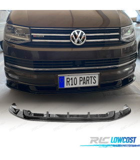 SPOILER LIP PER VOLKSWAGEN VW TRANSPORTER T6 15-19 NERO LUCIDO