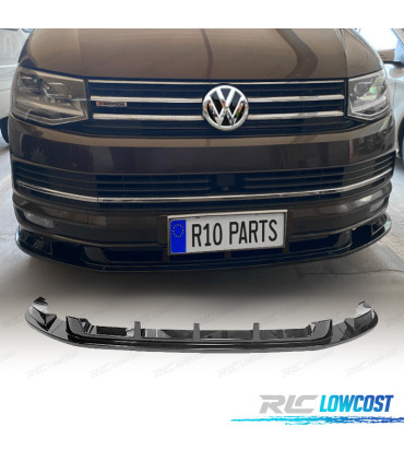 SPOILER LIP PER VOLKSWAGEN VW TRANSPORTER T6 15-19 NERO LUCIDO