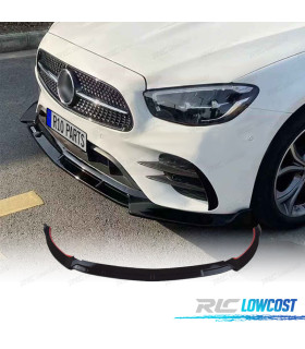 SPOILER LABBRO ANTERIORE PER MERCEDES CLASSE E W213 21- NERO LUCIDO