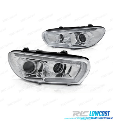 FARI XENON PER VOLKSWAGEN VW SCIROCCO 08-14 LED CROMATO