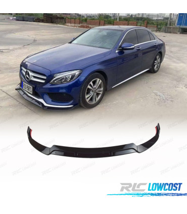 SPOILER LIP PER MERCEDES CLASSE C W205 14-18 LOOK AMG NERO LUCIDO