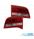 FANALI PER AUDI A6 AVANT RESTYLING 08-10 LED BIANCO ROSSO