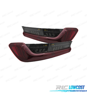 FANALI BMW G20 19-22 LED LOOK LASER ROSSO NERO