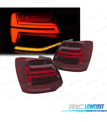 FANALI VOLKSWAGEN VW POLO V 09-17 LED ROSSO DINAMICI