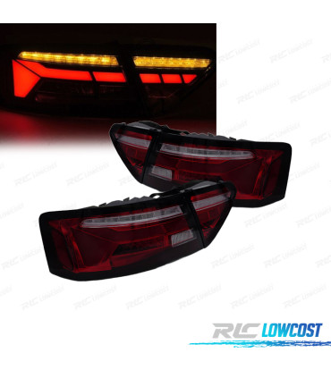 FANALI AUDI A5 11-16 LED ROSSO FUMÉ