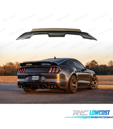 SPOILER FORD MUSTANG 15-22 LOOK GT500 WICKER BILL NERO OPACO