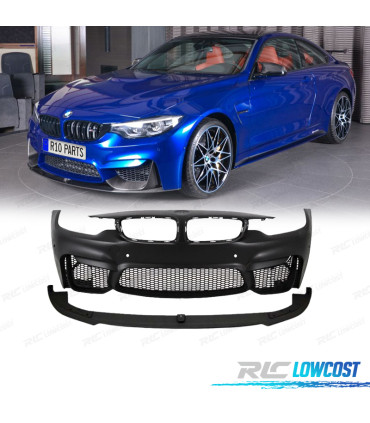 PARAURTI ANTERIORE PER BMW F32 F33 F36 13-18 LOOK M4 PDC SPOILER LIP
