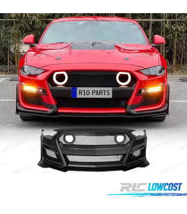 PARAURTI ANTERIORE PER FORD MUSTANG 18-22 LOOK GT500 GRIGLIA LUCE LED