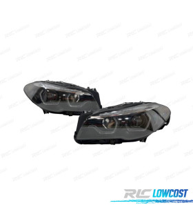 FARI BMW F10 F11 14-16 XENO DRL LUCE DIURNA DINAMICI SFONDO NERO