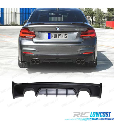 DIFFUSORE BMW F22 13-15 LOOK M PERFORMANCE NERO OPACO