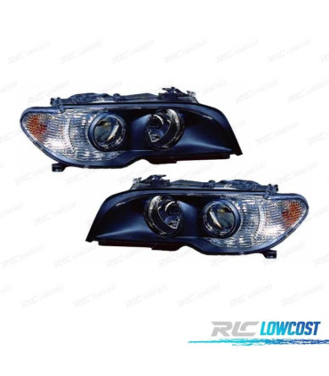 FARI BMW E46 COUPÉ FONDO NERO + FRECCIA