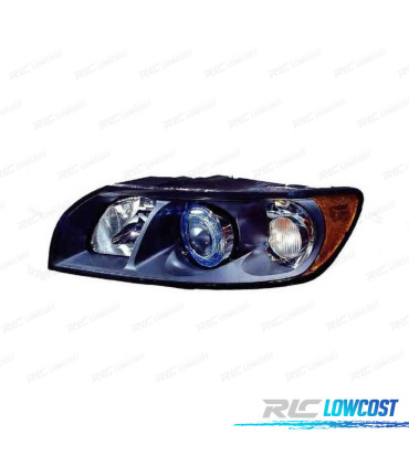 FANALE SINISTRO VOLVO S40 V50 04-07 FONDO NERO H7 + HB3