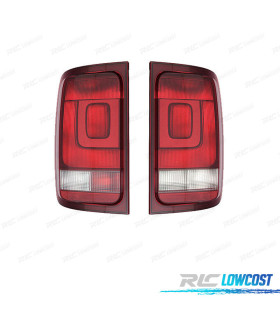 FANALI VOLKSWAGEN VW AMAROK 13-19 BIANCO ROSSO AFFUMICATO