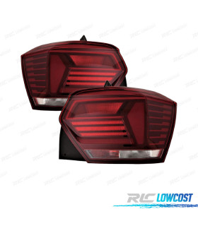 FANALI VOLKSWAGEN VW POLO 17-21 BIANCO ROSSO