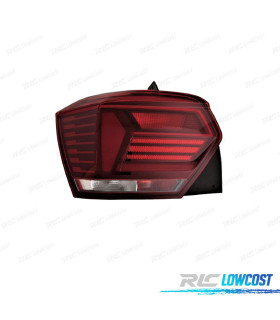 FANALE SINISTRO VOLKSWAGEN VW POLO 17-21 BIANCO ROSSO