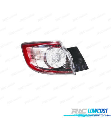 FANALE SINISTRO MAZDA 3 HATCHBACK 5 PORTE 09-13 LED BIANCO ROSSO