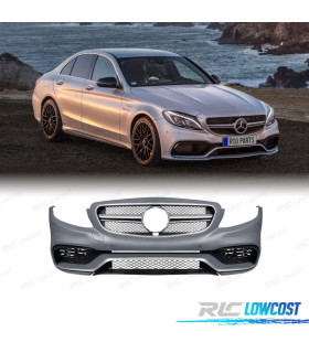 PARAURTI ANTERIORE MERCEDES CLASSE C W205 14-18 LOOK AMG PDC GRIGLIA