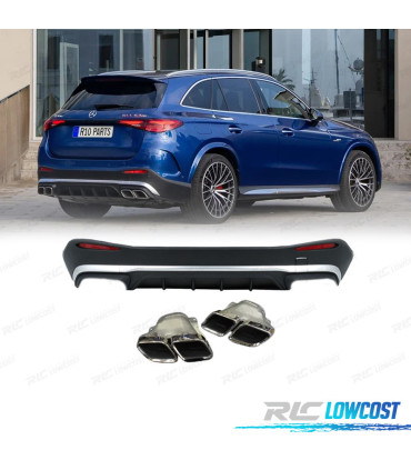 DIFFUSORE MERCEDES W254 23- LOOK GLC 63 NERO ARGENTO