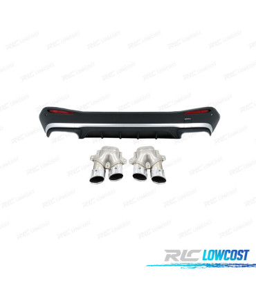 DIFFUSORE MERCEDES GLC W254 23- LOOK AMG GLC43 NERO ARGENTO