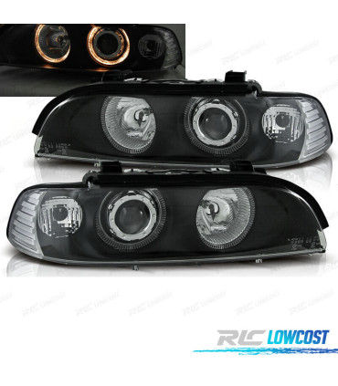 FARI BMW E39 95-00 FONDO NERO ANGEL EYES H7