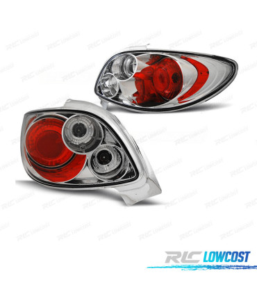 FARI POSTERIORI PER PEUGEOT 206 CC 98- LOOK CROMATO LEXUS