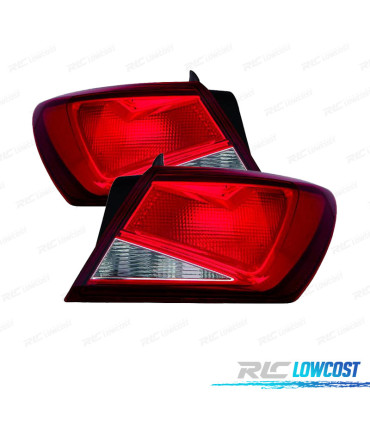 FANALI SEAT LEON 12-17 BIANCO ROSSO