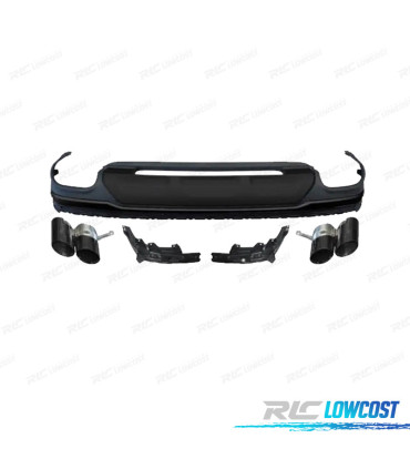 DIFFUSORE AUDI Q7 20-23 LOOK SQ7 + TERMINALI DI SCARICO NERO