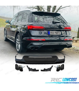 DIFFUSORE AUDI Q7 20-23 LOOK SQ7 + TERMINALI DI SCARICO NERO