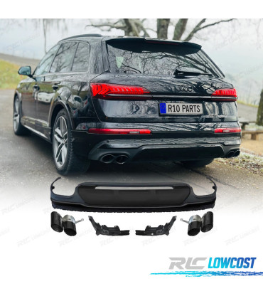 DIFFUSORE AUDI Q7 20-23 LOOK SQ7 + TERMINALI DI SCARICO NERO