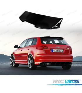 SPOILER AUDI A3 8PA SPORTBACK 03-12 LOOK RS3 NERO LUCIDO
