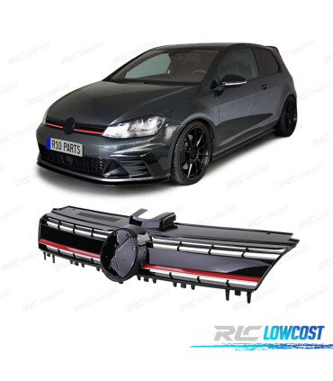 GRIGLIA VOLKSWAGEN VW GOLF 7 12-17 LOOK R NERO ROSSO