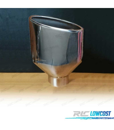 TERMINALE SCARICO OVALE IN ACCIAIO INOX TIPO RS4 CUPRA 2 LATO SINISTRO