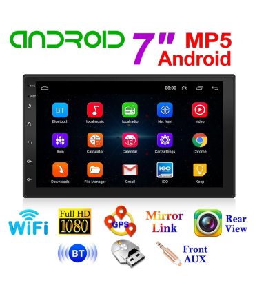 RADIO 9" GPS ANDROID 13 2DIN TOUCH BLUETOOTH USB SD