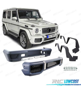 KIT CARROZZERIA MERCEDES G W463 LOOK AMG G65 PARAURTI ANTERIORE POSTERIORE PARAFANGHI
