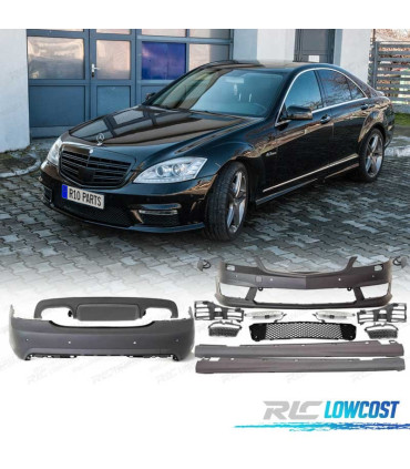 KIT CARROZZERIA MERCEDES LOOK AMG CLASSE S W221 06-13 CON LUCE DIURNA