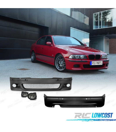 KIT CARROZZERIA BMW E39 95-03 PARAURTI ANTERIORE + POSTERIORE + FENDINEBBIA LOOK M