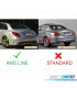 DIFFUSORE MERCEDES CLASSE C W205 AMG SEDAN 14-17 NERO LUCIDO + TERMINALI DI SCARICO AMG