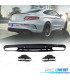 DIFFUSORE MERCEDES CLASSE C C205 COUPE AMG 14-18 LOOK C63 NERO LUCIDO PDC + TERMINALI DI SCARICO