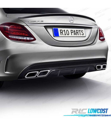 SPOILER ALARE PER MERCEDES CLASSE C W205 14-21 ASPECTO AMG NERO LUCIDO