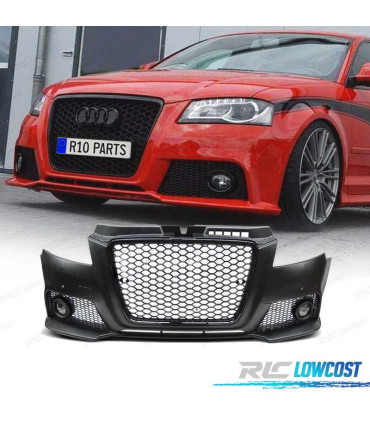 PARAURTI ANTERIORE PER AUDI A3 8P 08-12 RS NERO PDC