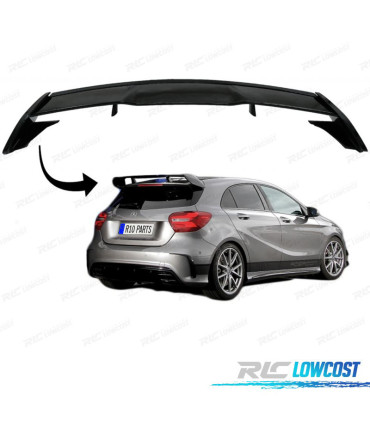 SPOILER ALARE PER MERCEDES CLASSE A W176 LOOK AMG A45 NERO LUCIDO