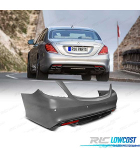 PARAURTI POSTERIORE PER MERCEDES W222 CLASSE S 13-17 LOOK AMG S63 PDC