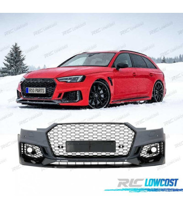 PARAURTI ANTERIORE AUDI A4 B9 15-19 LOOK RS4 PDC NERO