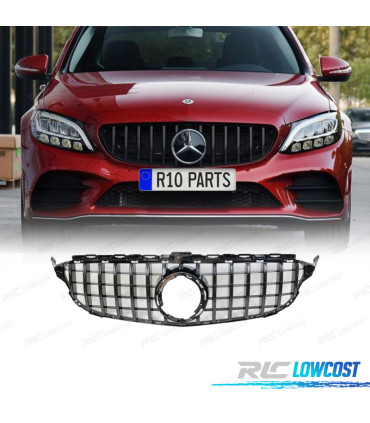 GRIGLIA MERCEDES W205 14-18 AMG GT NERO LUCIDO CROMATO