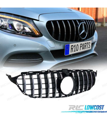 GRIGLIA MERCEDES W205 14-18 LOOK AMG GT CROMATO NERO