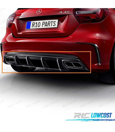 DIFFUSORE MERCEDES CLASSE A W176 AMG 12-18 LOOK A45 NERO LUCIDO