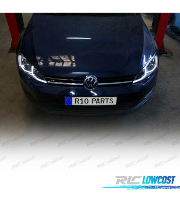 FARI VOLKSWAGEN VW GOLF 7 12-17 DRL DINAMICI NERI LOOK 7.5 R LINE